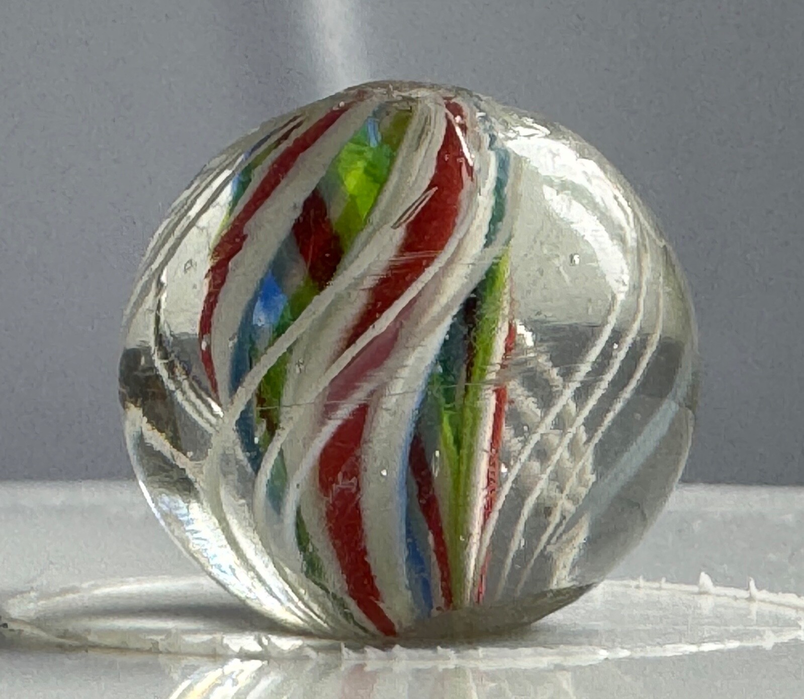 Stunning 4 Ribbon Divided Core Marble 17.5mm (11/16”)