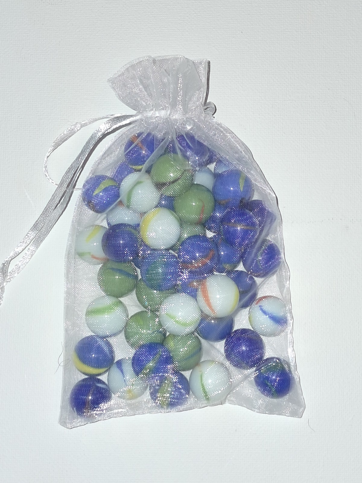 Bag of 45 Swirl Machine Made Glass Toy Marbles for Ages 8-11, 12-16, 17 & Up