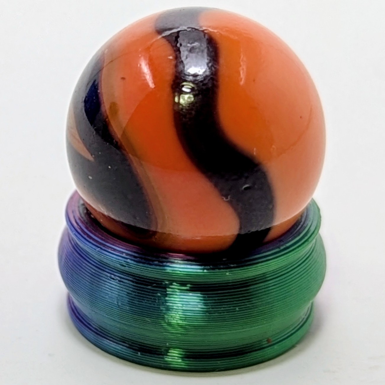 PELTIER GLASS COMPANY National Line Rainbo Tiger Wet-Mint 5/8”