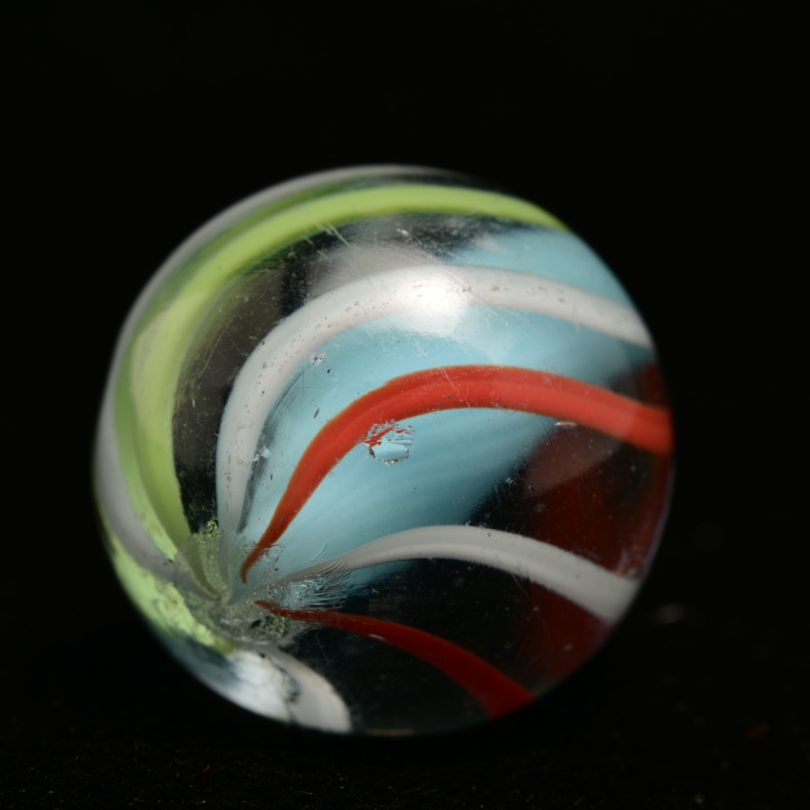 Baby Blue Solid Core German Handmade Antique Marble Crisp & Clear 18mm 11/16”