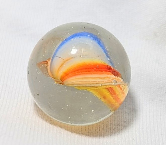 25/32″ Shooter Vibrant European Sparkler 1950/1960 Vintage Marbles CNM/NM+