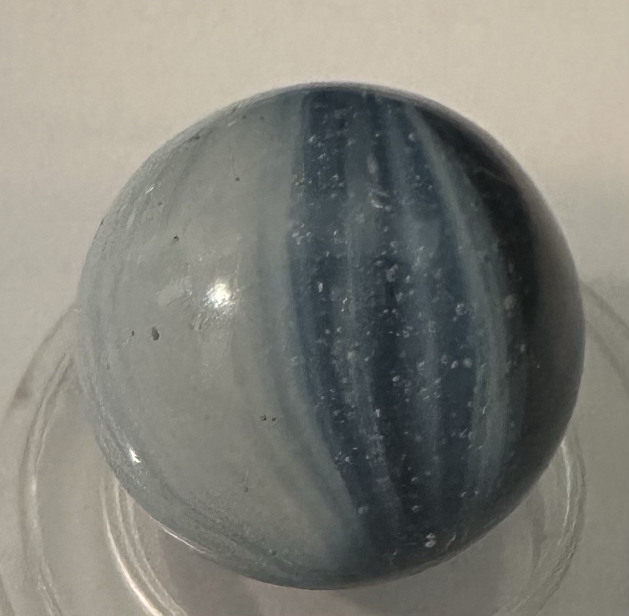⭐Vintage Horsehair Zebra Master Sunbursts Toy Marble 14.4 Mm