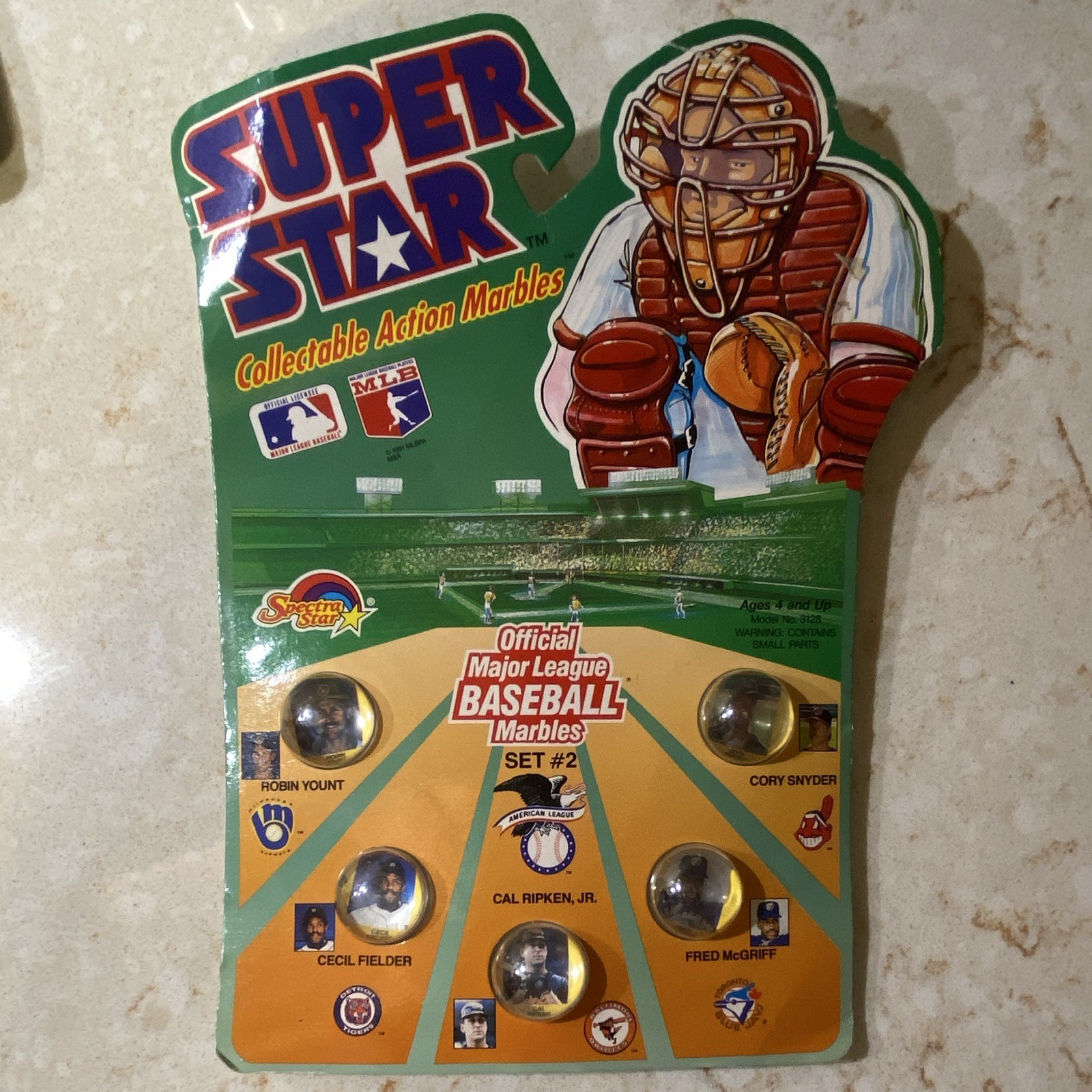 Spectra Star MLB Logo Printed Machine Made Marbles Set #2 MPN 3128 1990