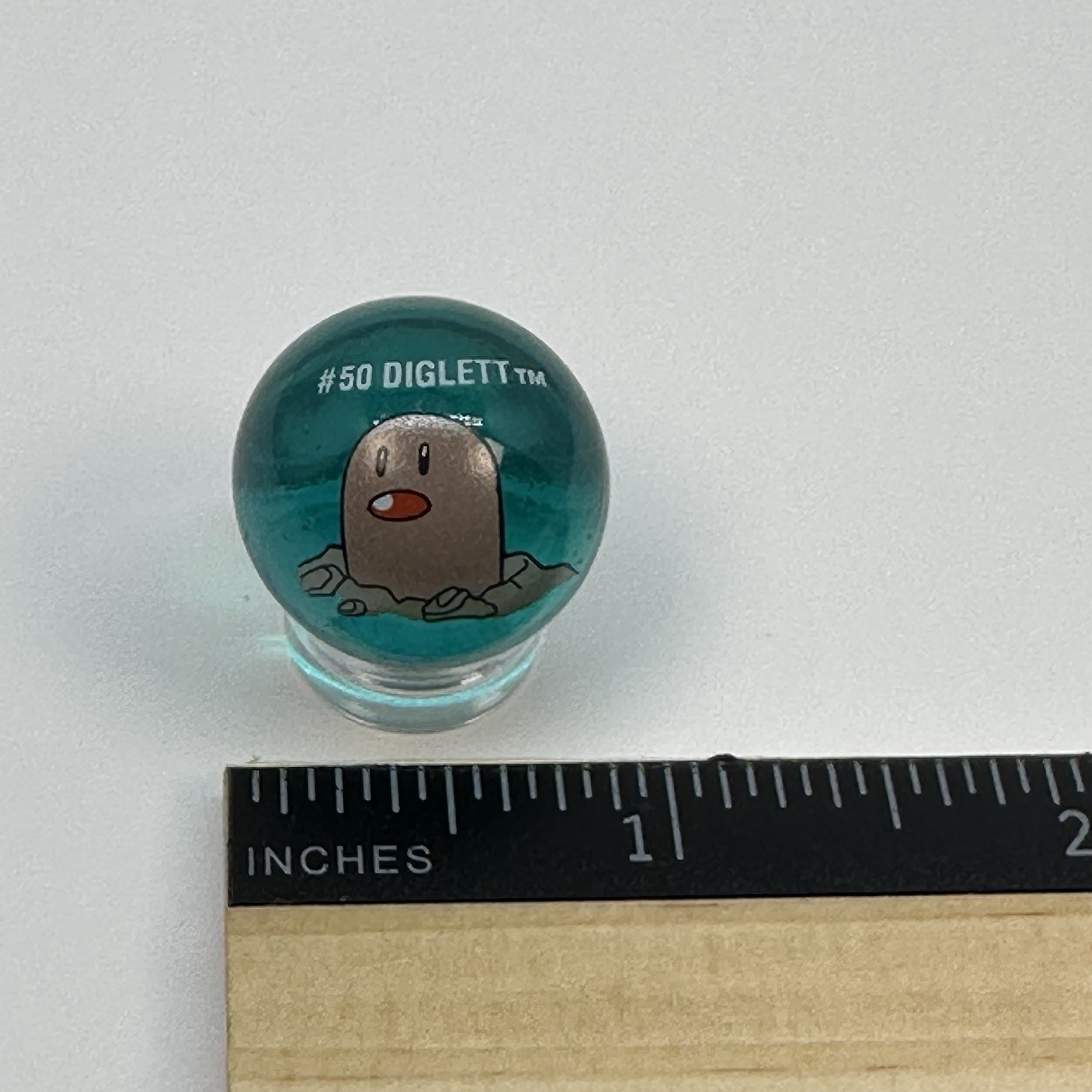 Vintage ToyBiz Pokemon Marble #50 Diglett Blue