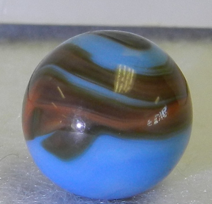 #207011m Vintage Christensen Agate Company Swirl Marble .61 Inches Near Mint
