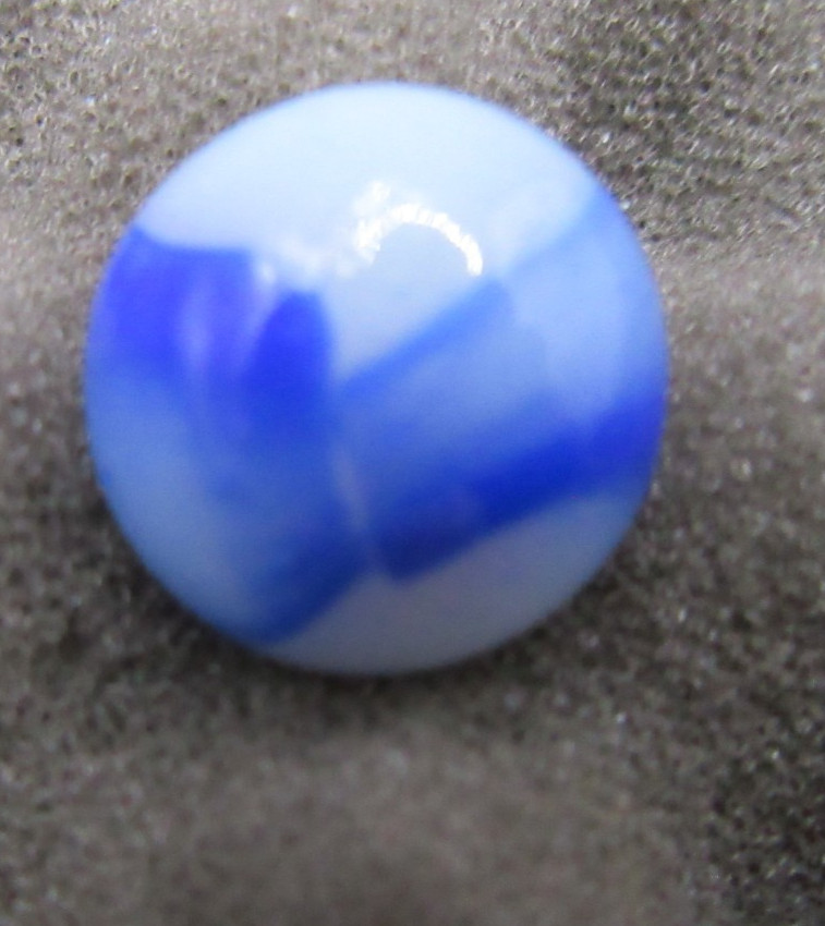 ANTIQUE PELTIER GLASS CO. Before 1938 RAINBO BLUE-WHITE 5/8″ UV