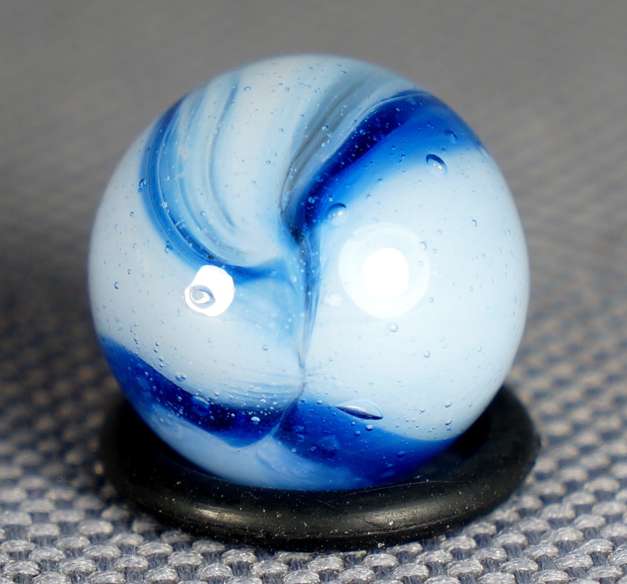 Vintage Marble: Mint 17/32 Peltier Glass Near Peewee Rainbo-One Killer Old Mib