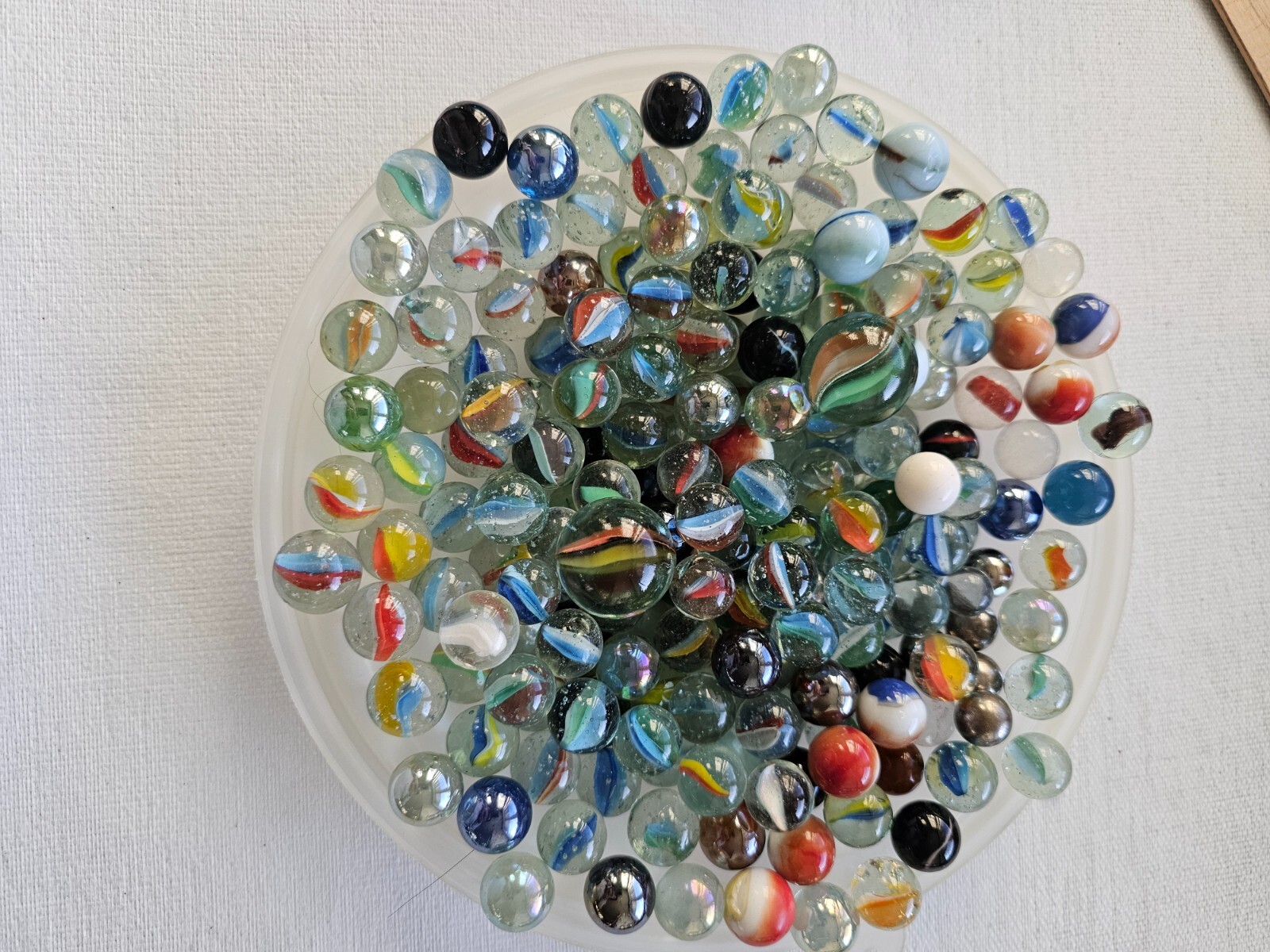 Marbles Lot Of Over 150 Plus 2 Shooters and 7 Small Steel