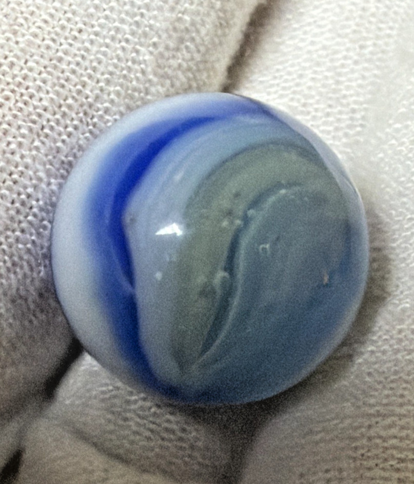 Old Lot of 6 Agate Christensen Peltier Vitro Art Glass Swirl Marbles As Is