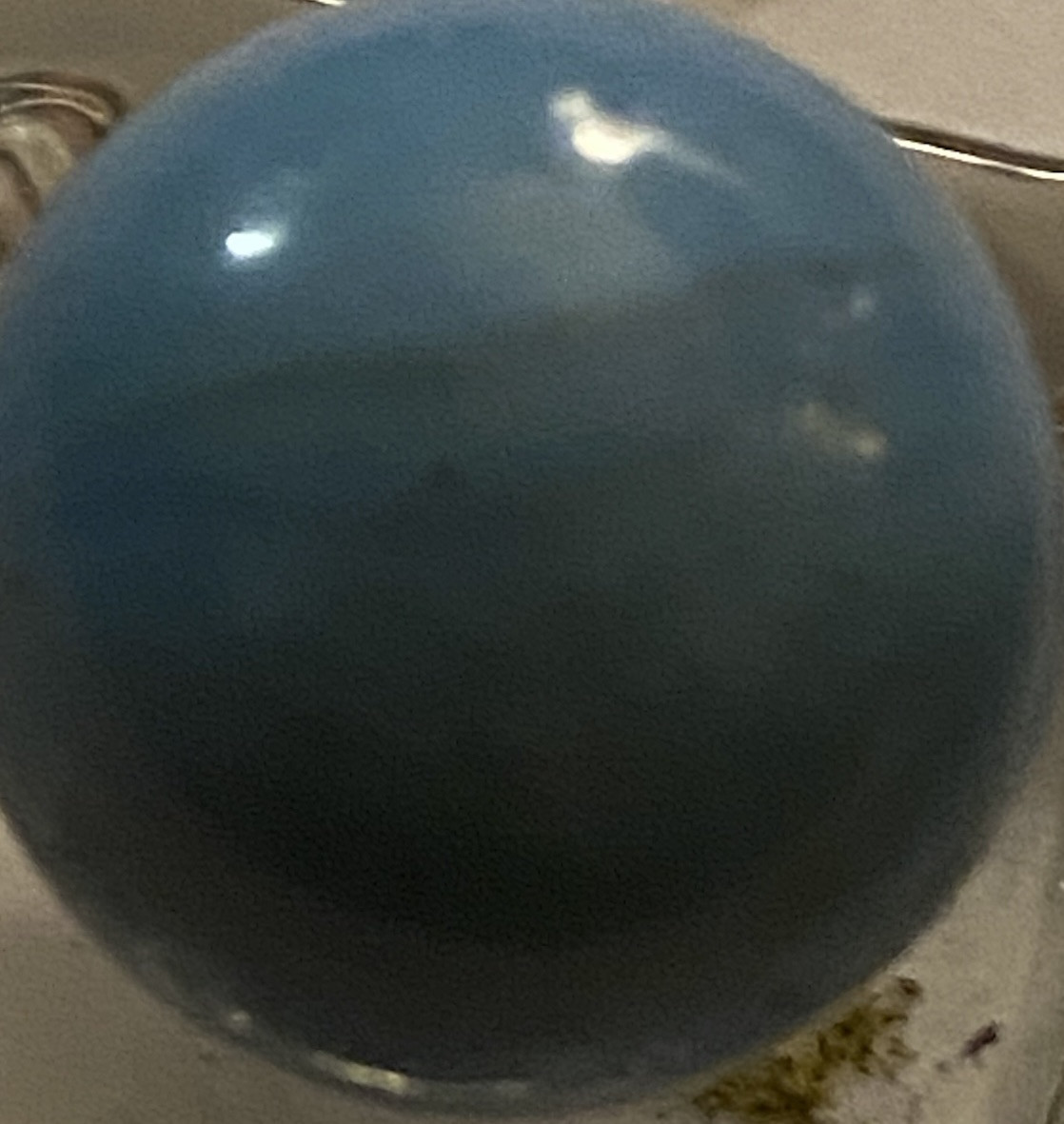 Old Christensen 11/16 In Turquoise Swirl Marble. Rare Must Have Pre 1960