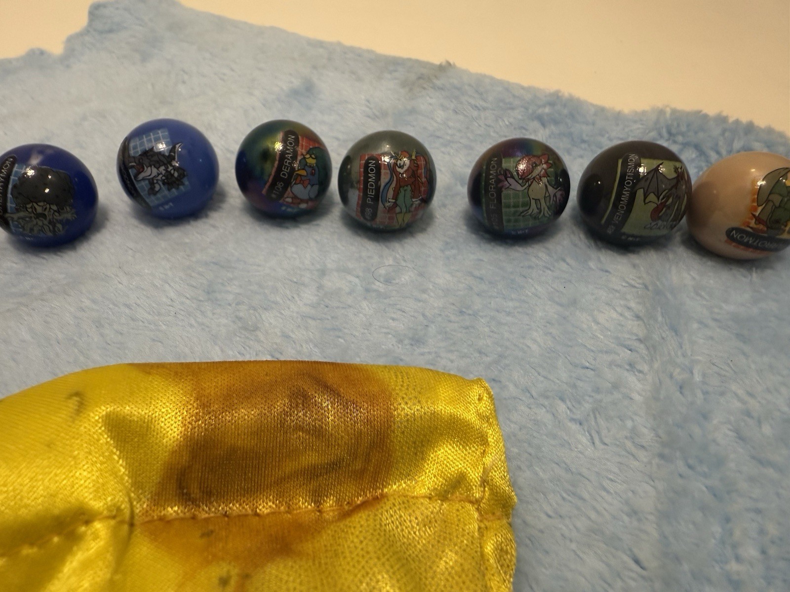Digimon Marbles Lot of 10w Original Bag 2001 Vintage Collectible
