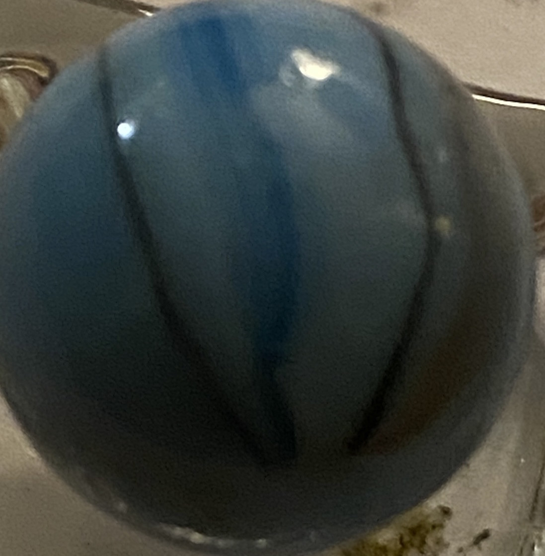 Old Christensen 11/16 In Turquoise Swirl Marble. Rare Must Have Pre 1960