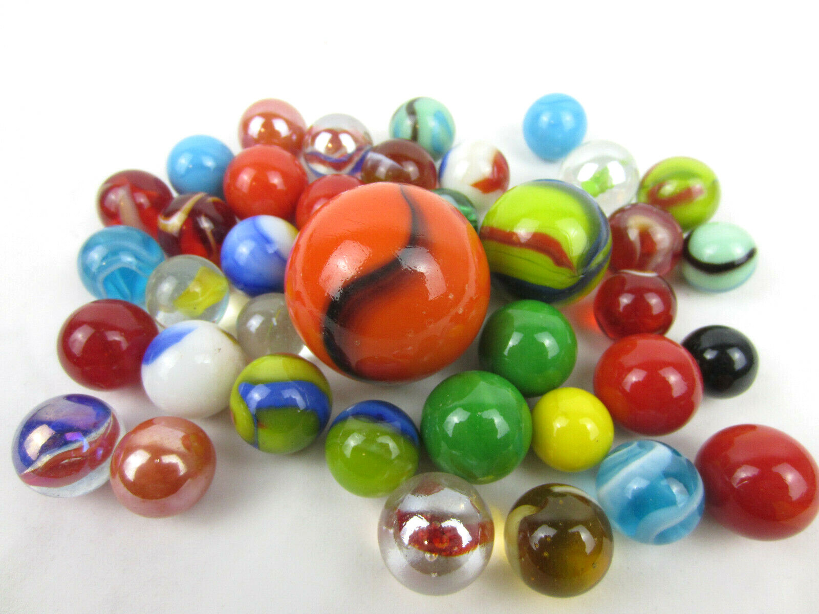 CLASSIC MARBLES Boulder Shooter glass swirl MEGA mint Random Blind Pack lot