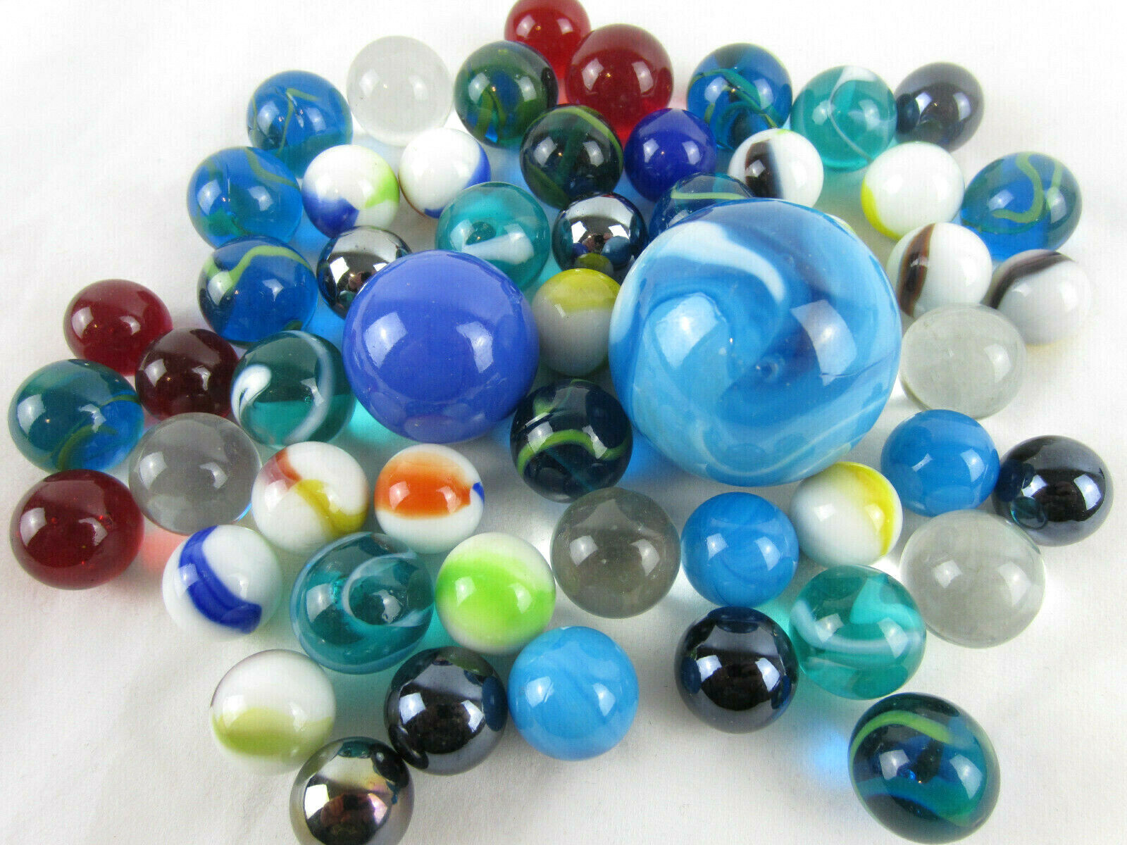 CLASSIC MARBLES Boulder Shooter glass swirl MEGA mint Random Blind Pack lot