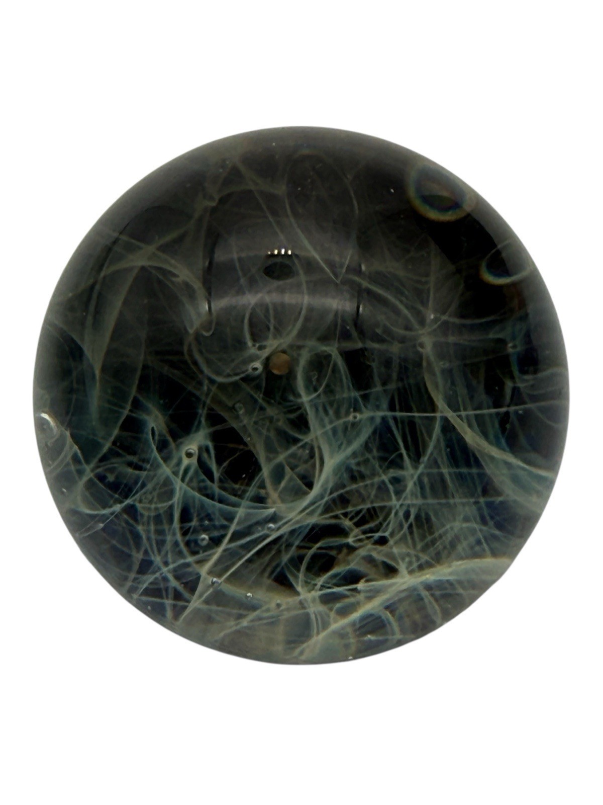Milky Way/Pulled Feather Large Art Glass Marble Unsigned