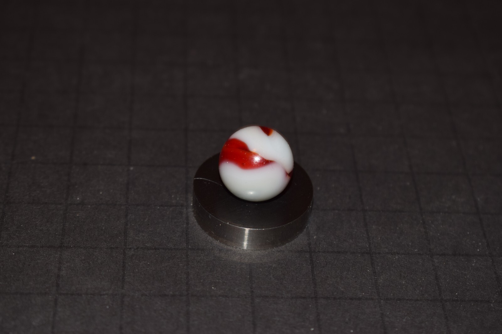 Vintage Alley 🔴RED Ribbon🔴 Collectors Toy Marble Size .609″=5/8″=16mm VNM