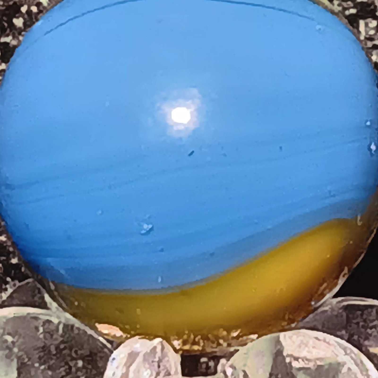 Vintage Akro Agate “PATCH” Marble. .67″ Mint. (HTF) EARLY TOP SHELF EXAMPLE.