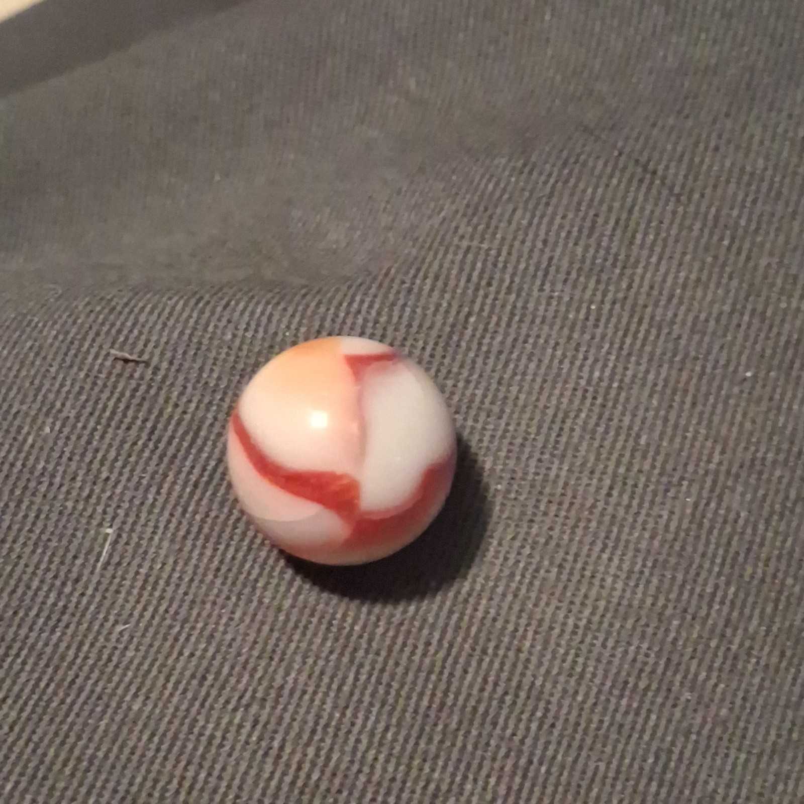 White, Red, and Yellow Swirl Machine Made Toy Marble for Ages 4-11 Years