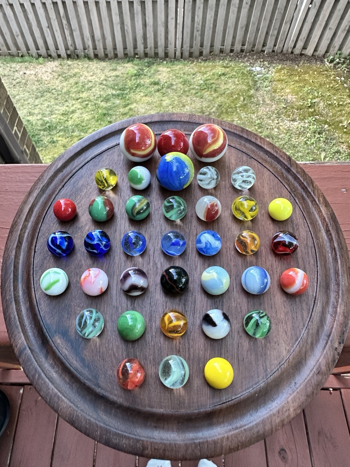 Vintage Marble Lot 37 Mixed Glass Marbles Shooters Swirls Cat Eyes Collectible