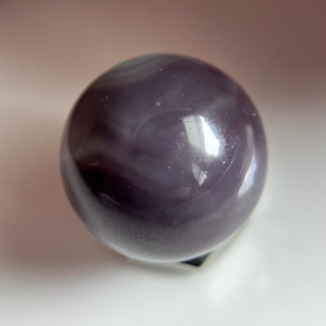 💜HTF Vitro Agate Conqueror Lavender Brushed Patch Marble NM+ .62”