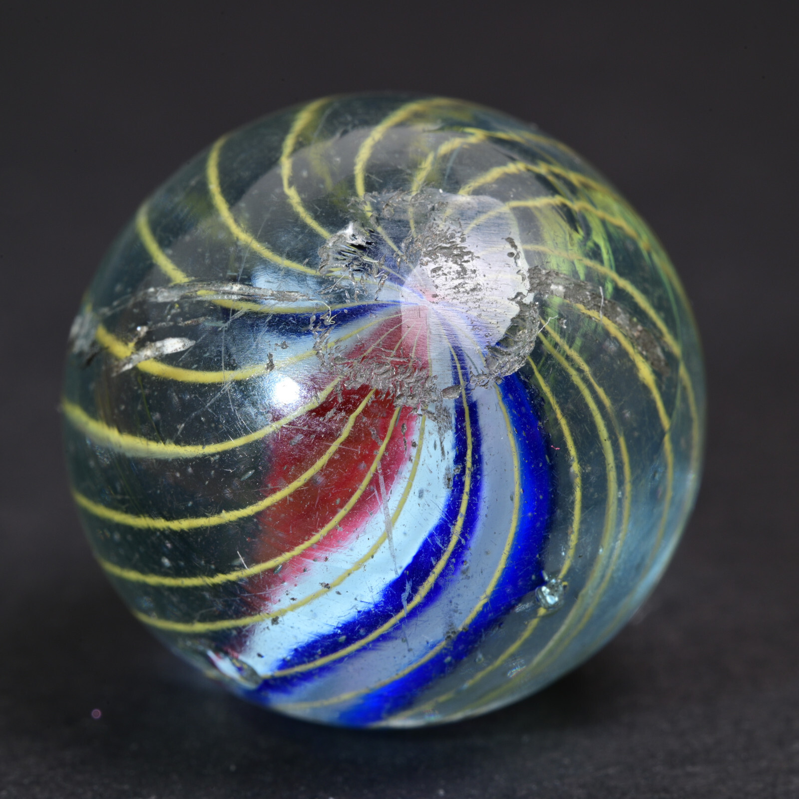 Double Ribbon Core German Handmade Antique Marble Bold Precise Cage 22mm 27/32”