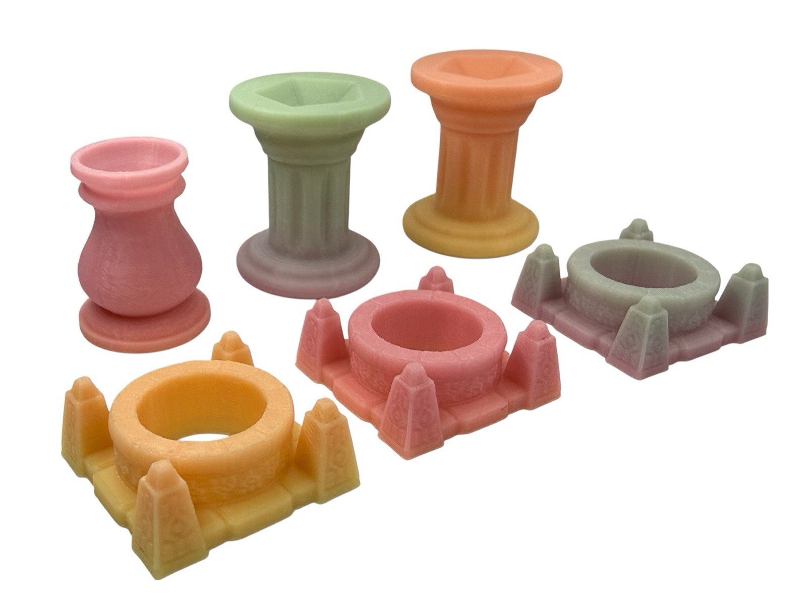 6 Marble Displays – For 5/8″ – 1” Marbles – Lot #8599