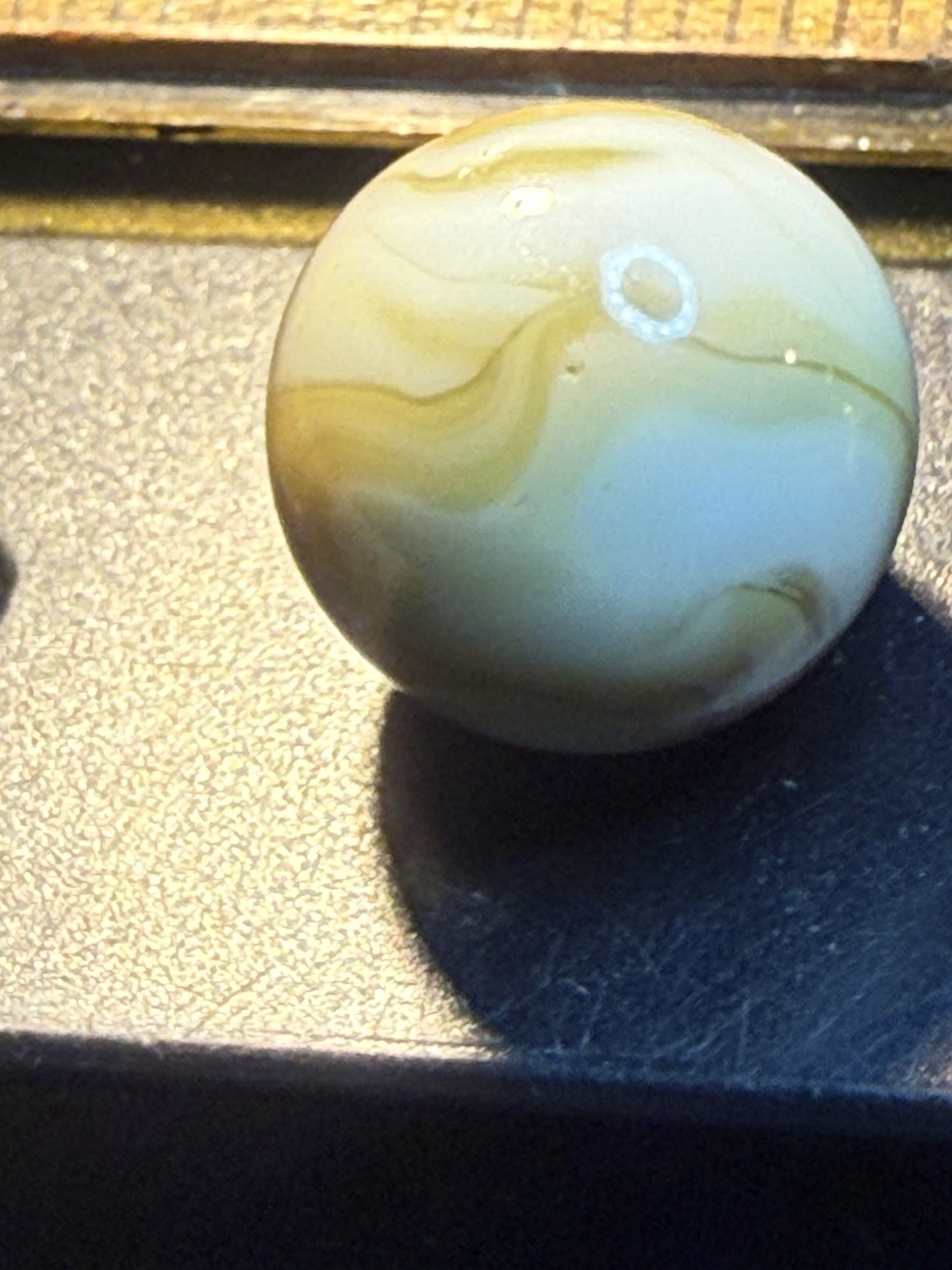Ravenswood Butterscotch Swirl Old Vintage Marble White Tan Colors
