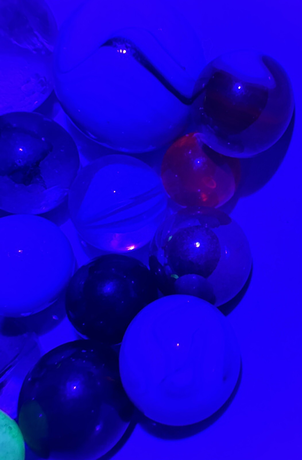 Vintage Marble Lot Of MARBLES UV Reactive Cadmium Uranium Lot #34