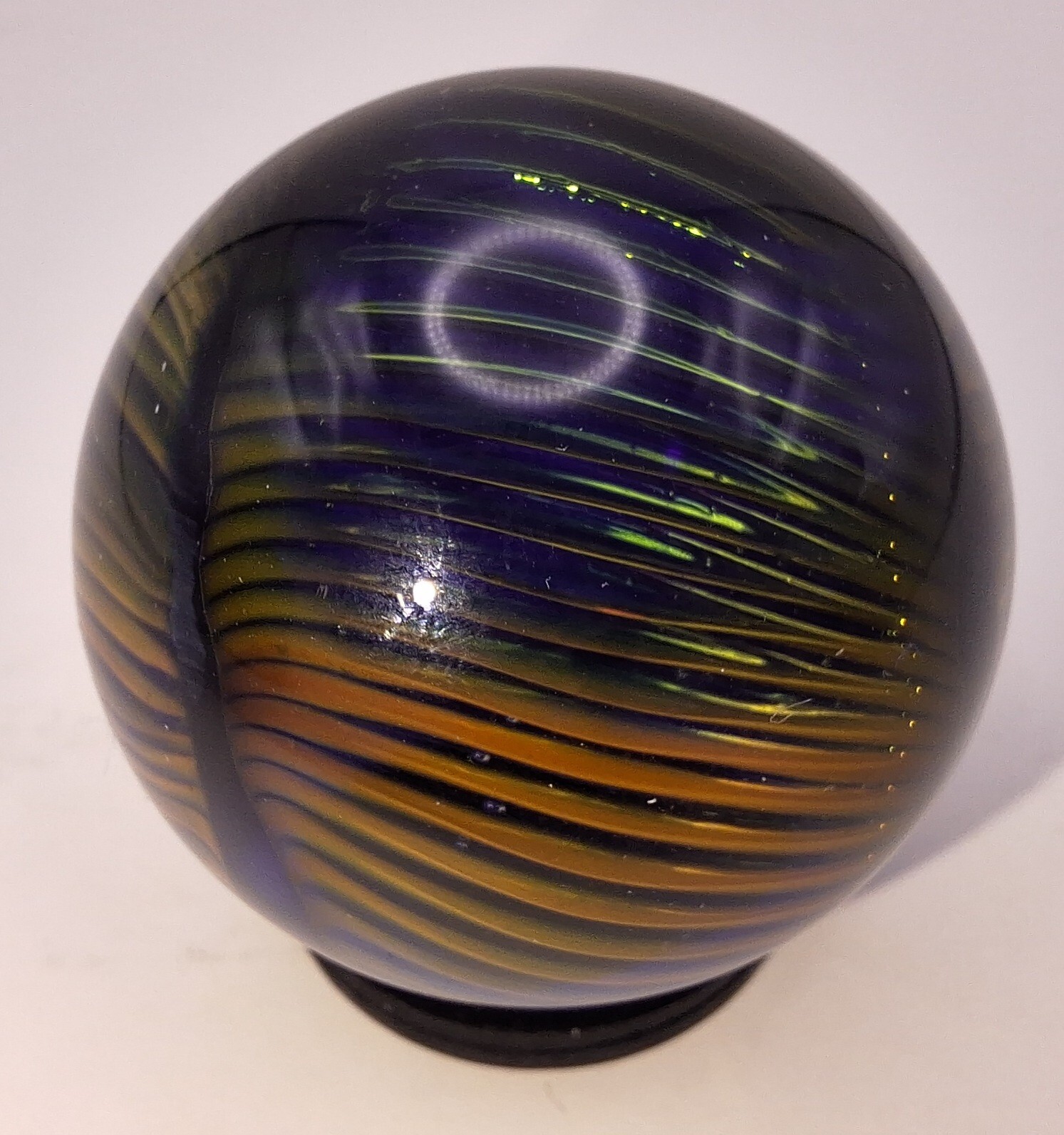 Fabulous Contemporary Signed Kevin O’Grady Art Glass Diochroic Marble…