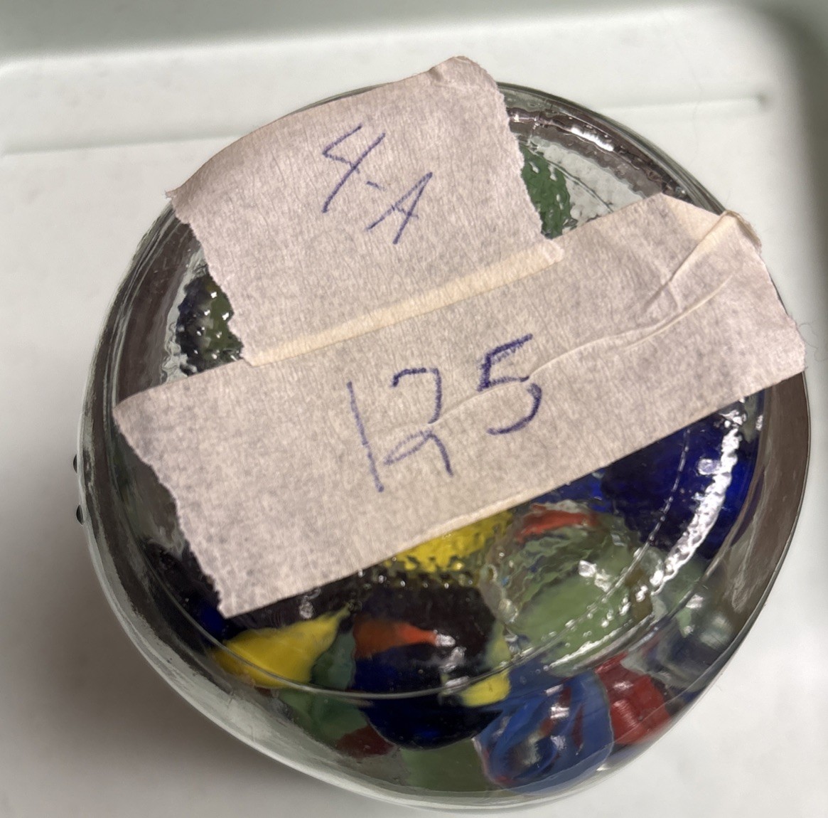 Vintage Marbles Different Sizes And Designs In Jar 125 Total Estate Lot 4A