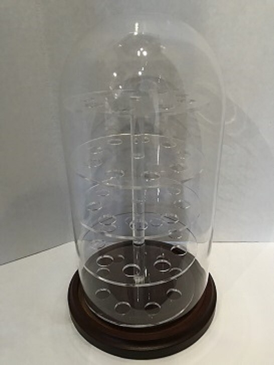 Glass Dome with Acrylic 42 Marble Display Insert #335mh