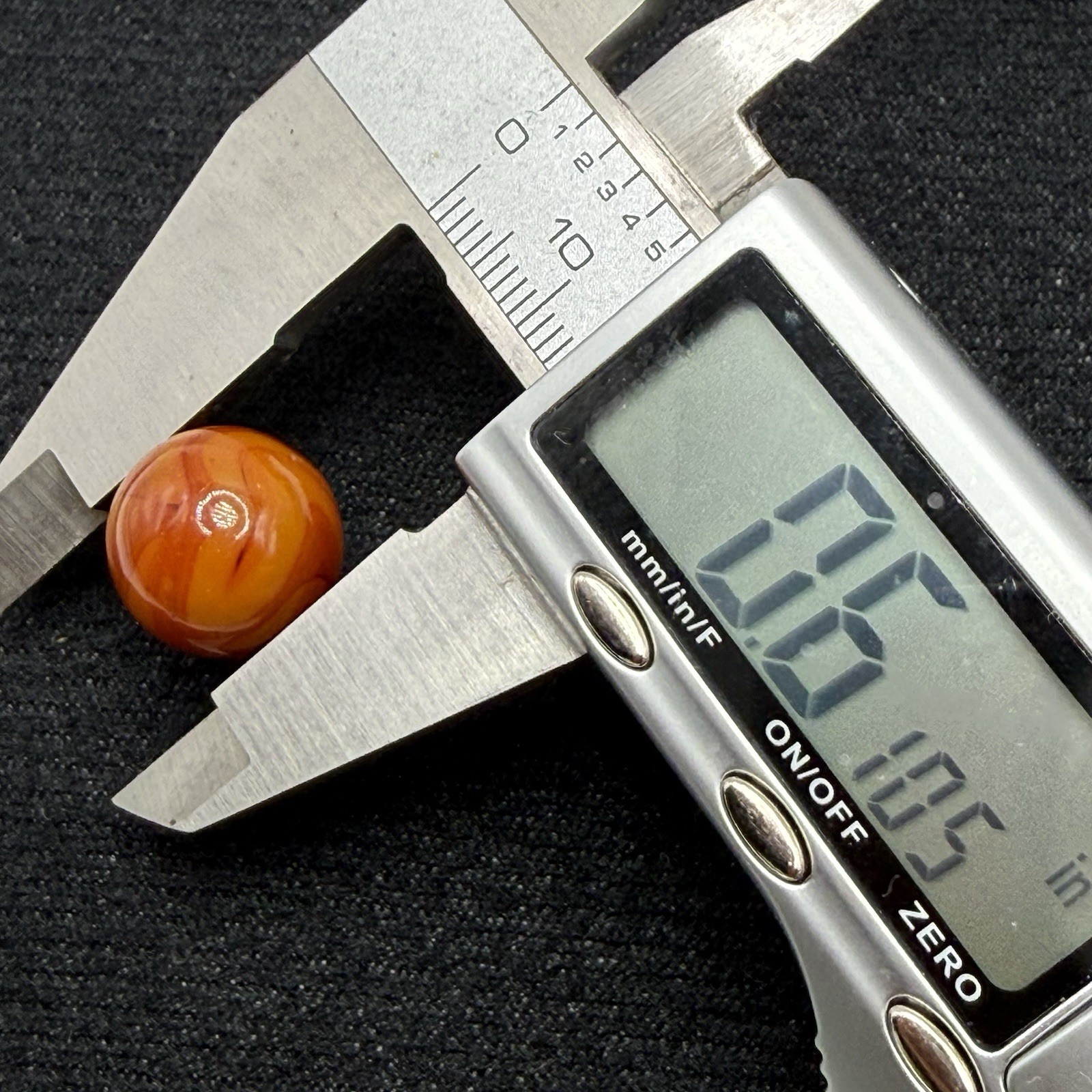CARAMEL Color WV Swirl Marble .61” NM Cairo Alley Akro Opaque Swirl