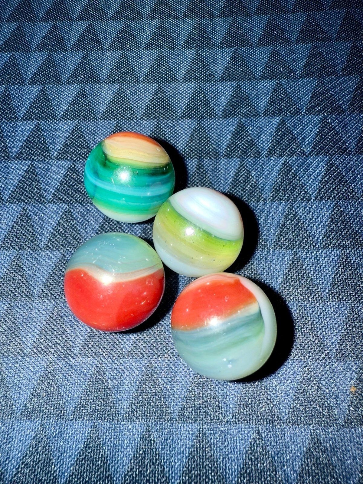 Vintage Alley Akro Agate Peltier Christen Swirl Glass Marble lot Of 13