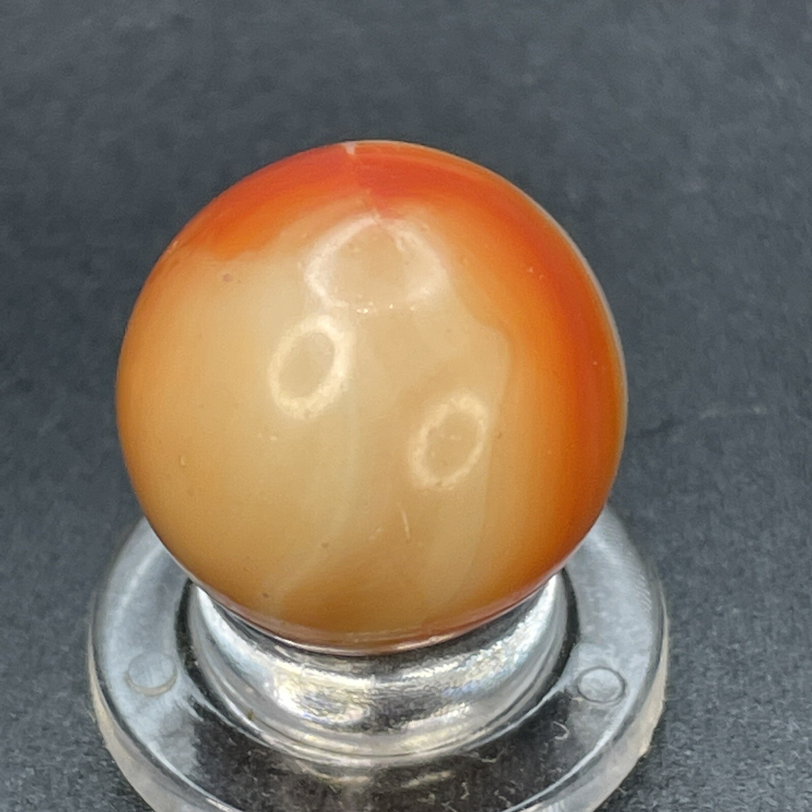 Blue Line Yellow Jacket Color Blended Vitro All Red Vintage Marbles 0.629”