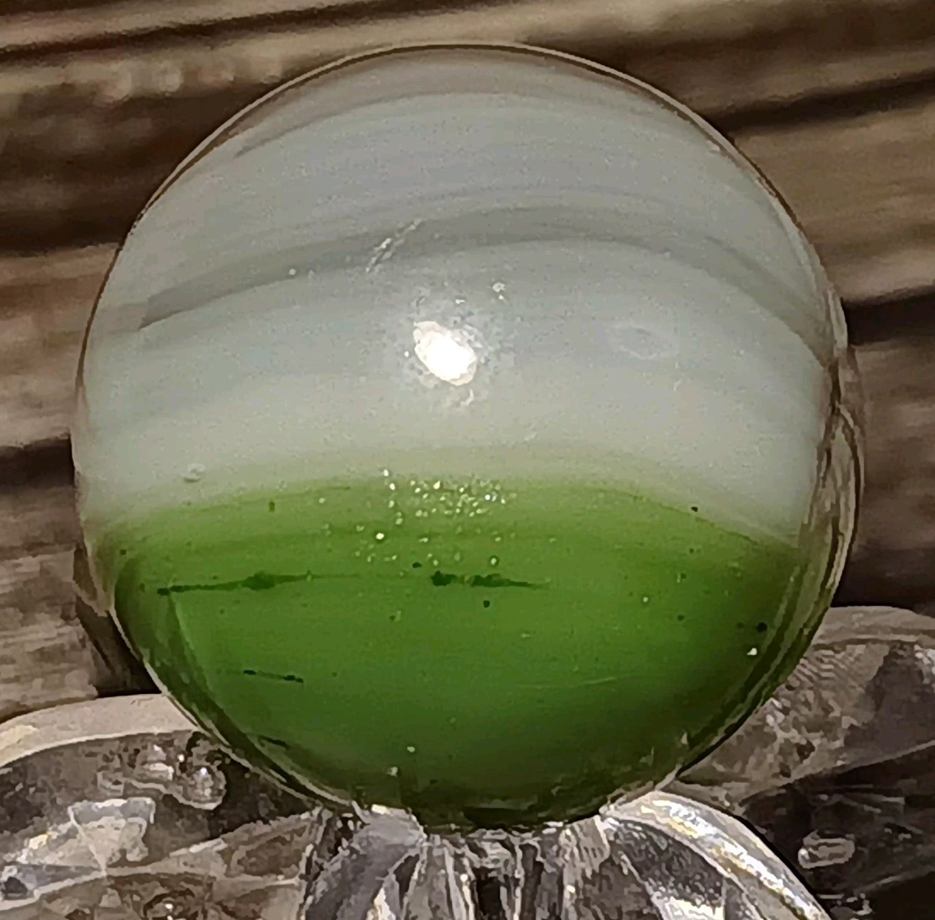 Vitro Agate Marble. W-Aventurine. 5/8″ Mint(-)