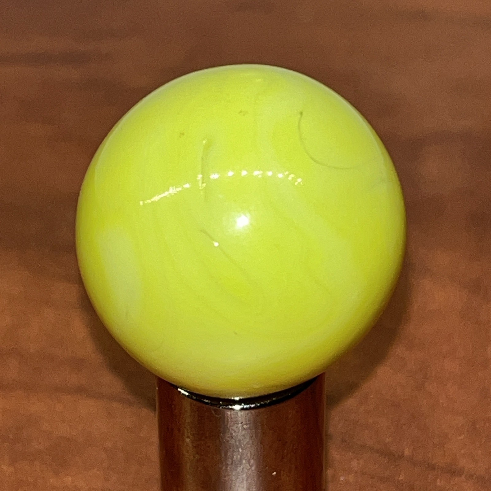 Vintage Shooter Marble .953 Light Green Glows Orangish/pinkish In UV Light (5)
