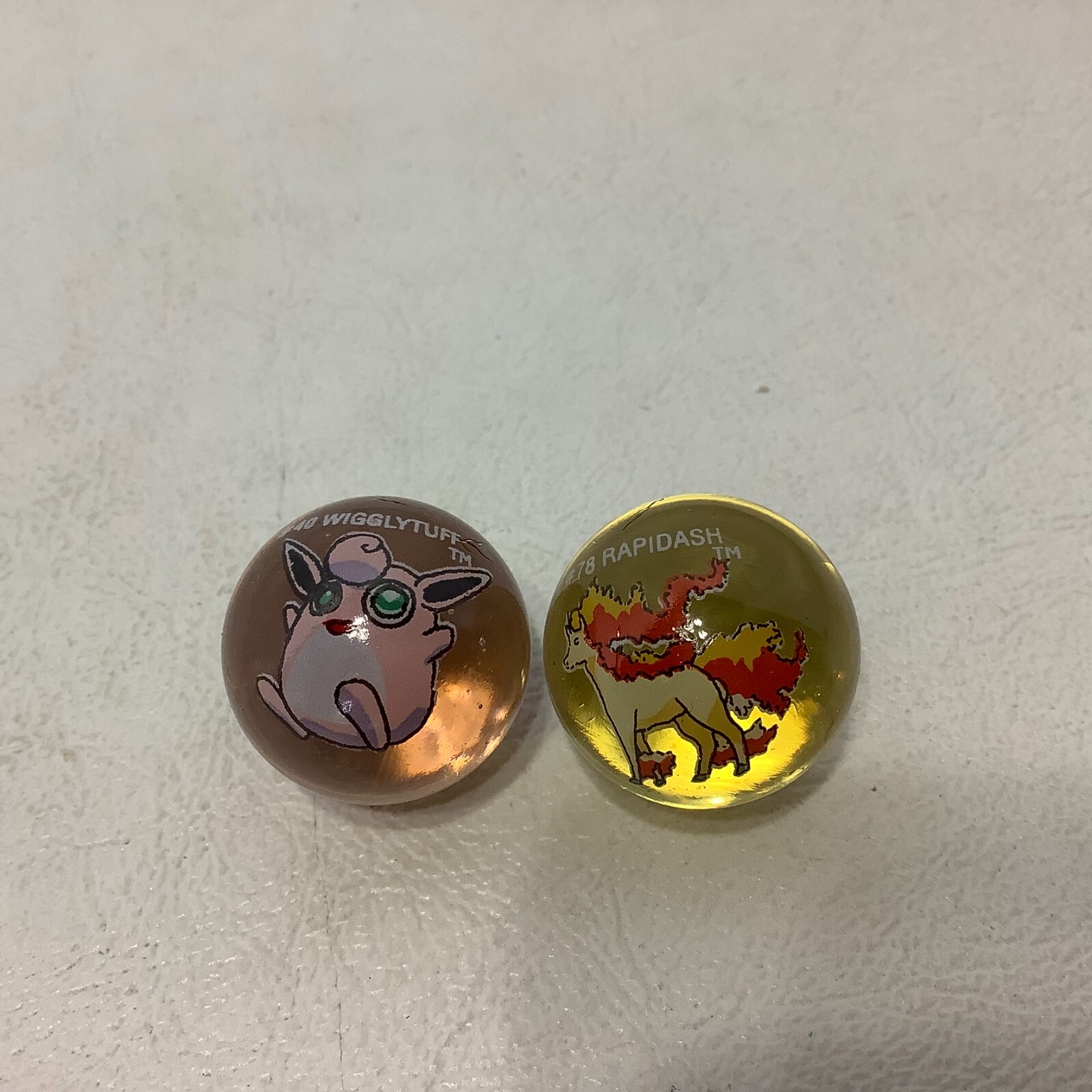 Lot of 2 Pokémon Marble #78 Rapidash & #40 Wigglytuff