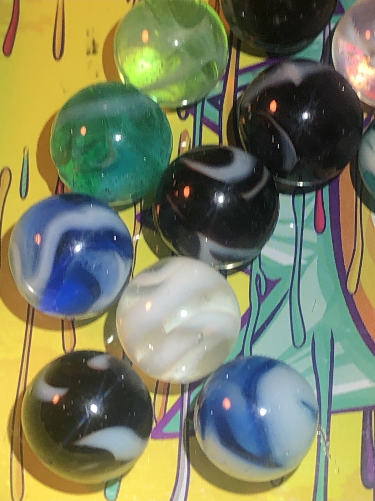 AUTHENTIC Vintage Marbles LOT of 16- 1930-1950s ~ Akro, Master, MFC, Misc