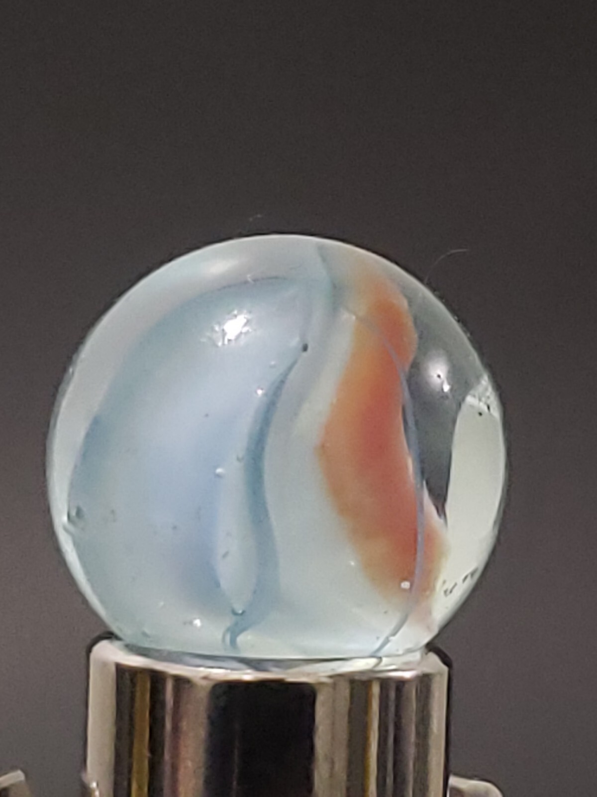 Cats Eye Marble Clear 5/8″ Vintage 4 Vein #111