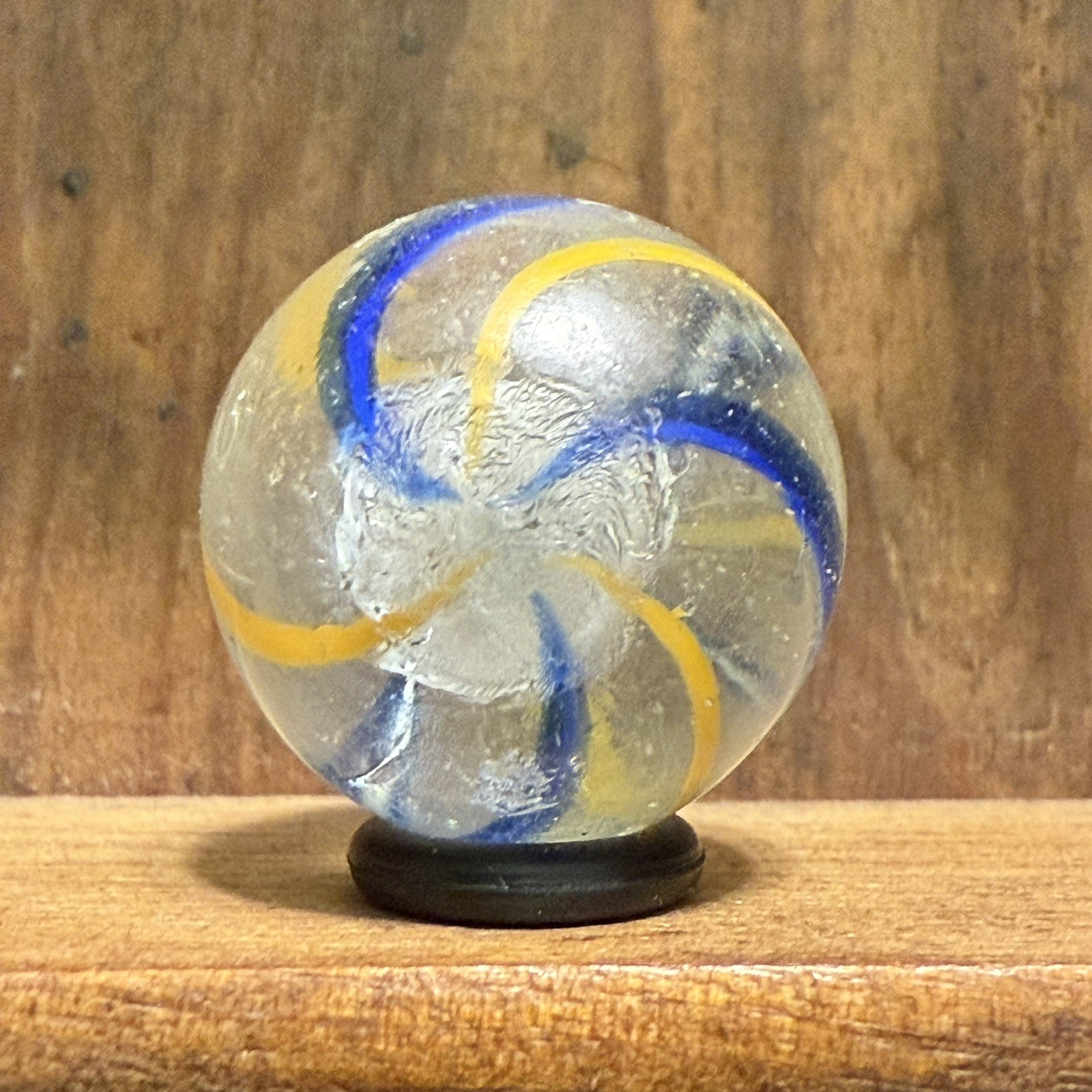 Antique German Handmade Latticinio Marble 23/32” Near Mint | (206)