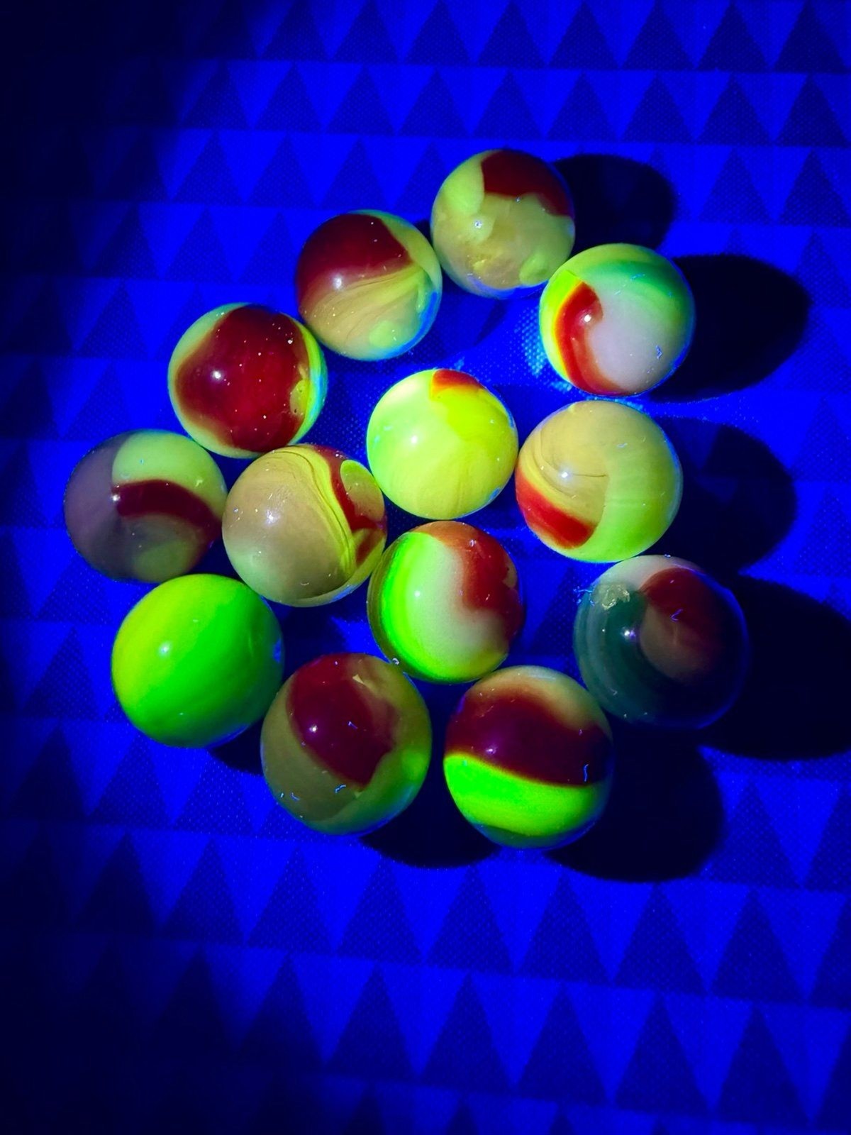 Vintage Alley Akro Agate Peltier Christen Swirl Glass Marble lot Of 13