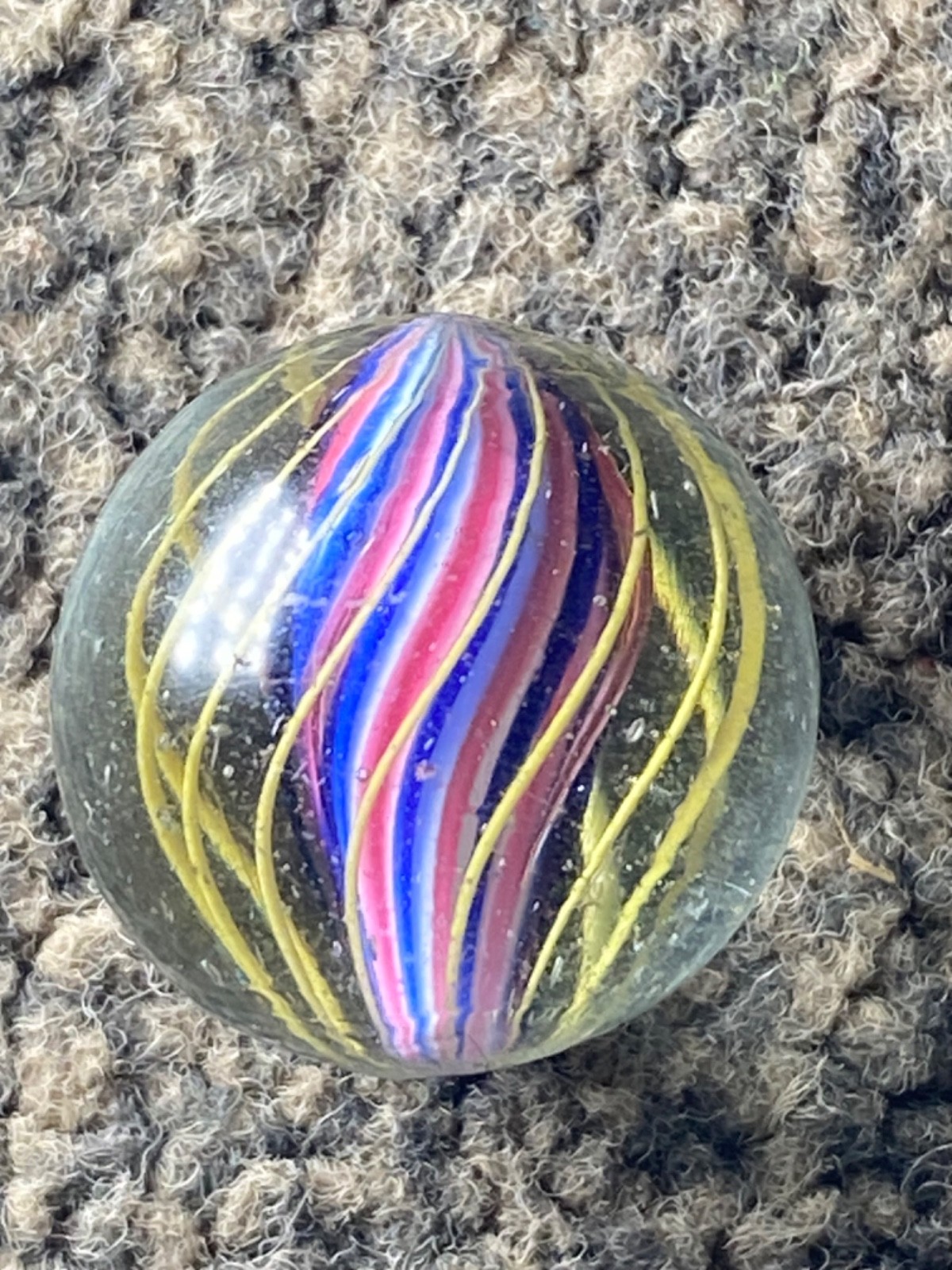 Antique German Marble shrunken caged multicolour solid core 20mm 0.80 MINT