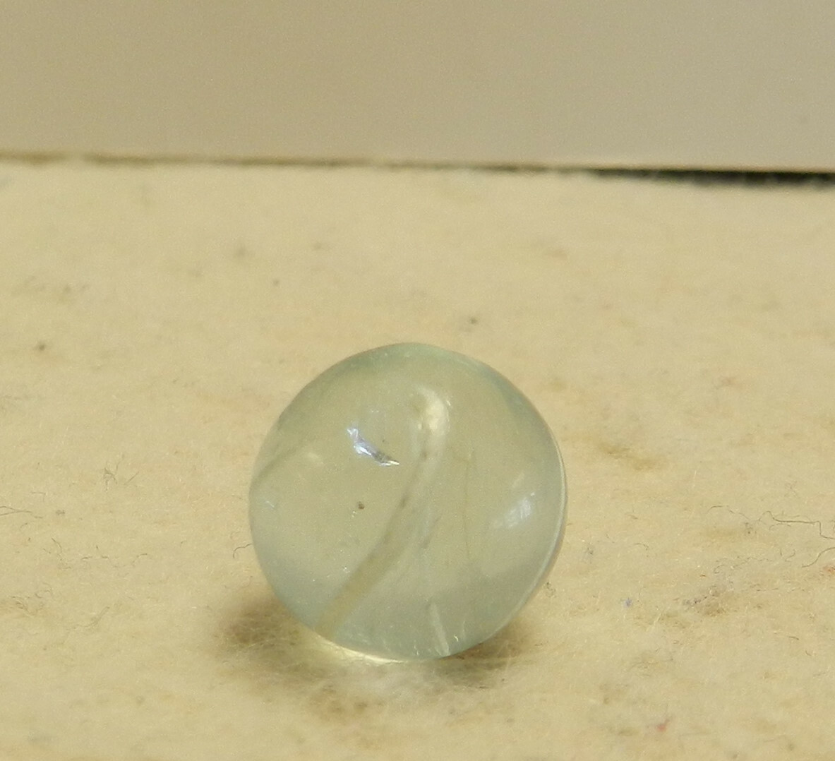 #13595m Tiny Peewee .46 Inches Vintage German Handmade Marble Near Mint