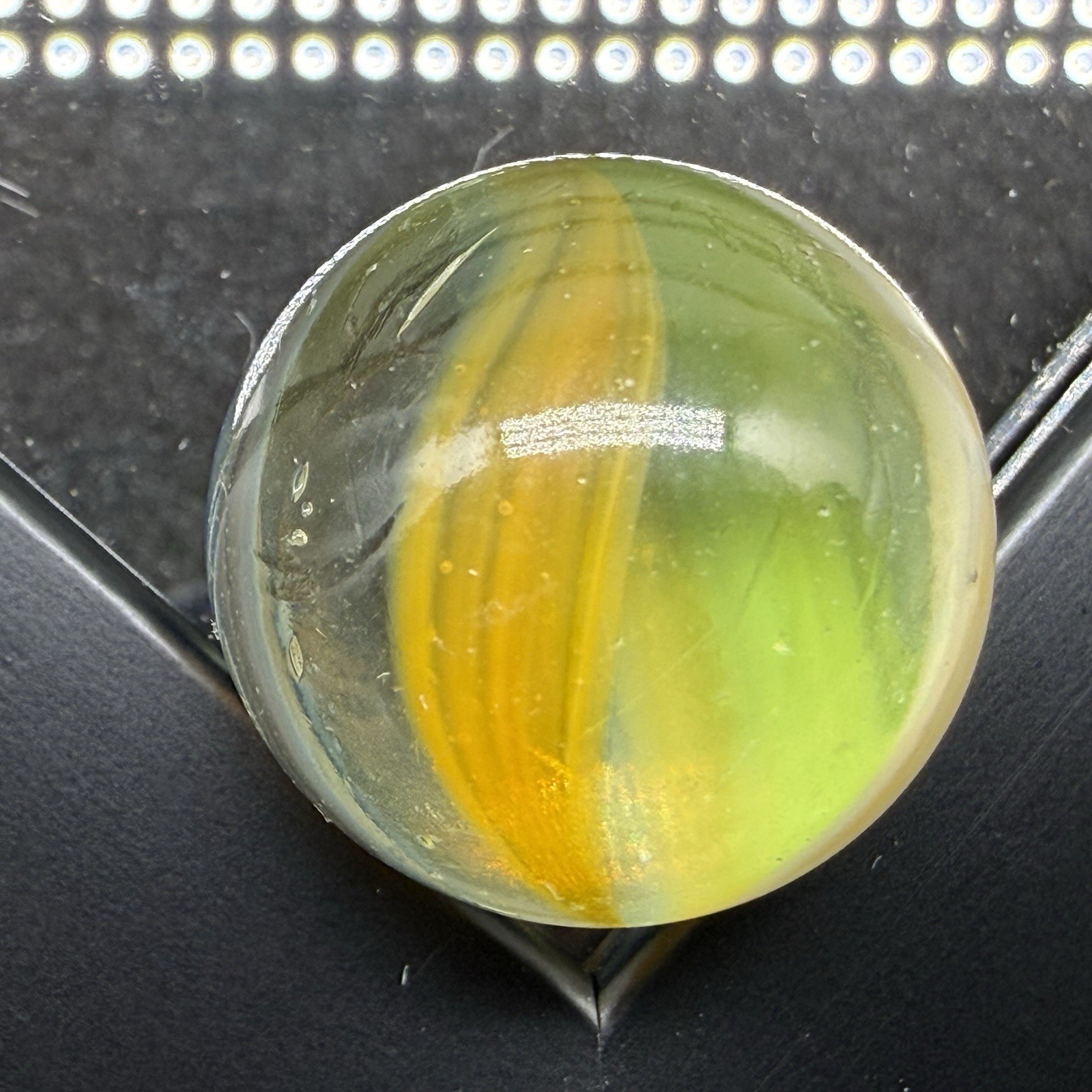 AMAZING Clear Multi Color Caged Cat Eye Shooter .80” NM+ Possibly Vitro