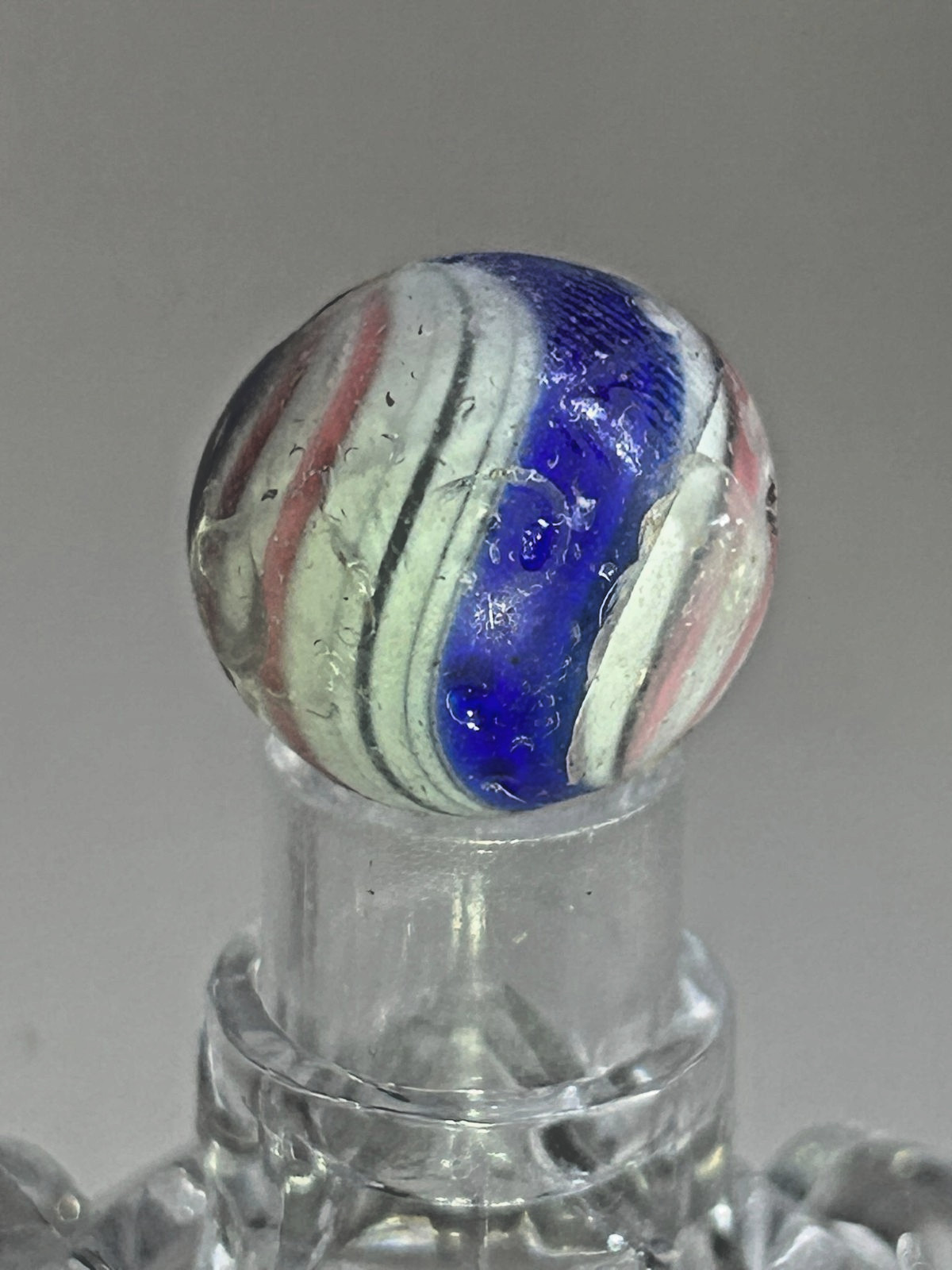 Antique German Handmade Peppermint Swirl Marble 49/64″ NM- p2