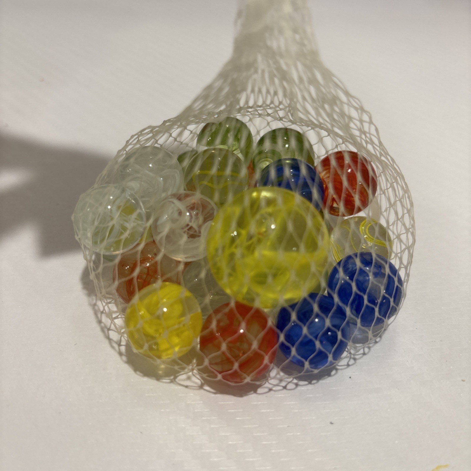 “SPAGHETTI” VACOR MEGA MARBLES Vintage 1990s Net Bag 24 16mm/1 25mm Shooter
