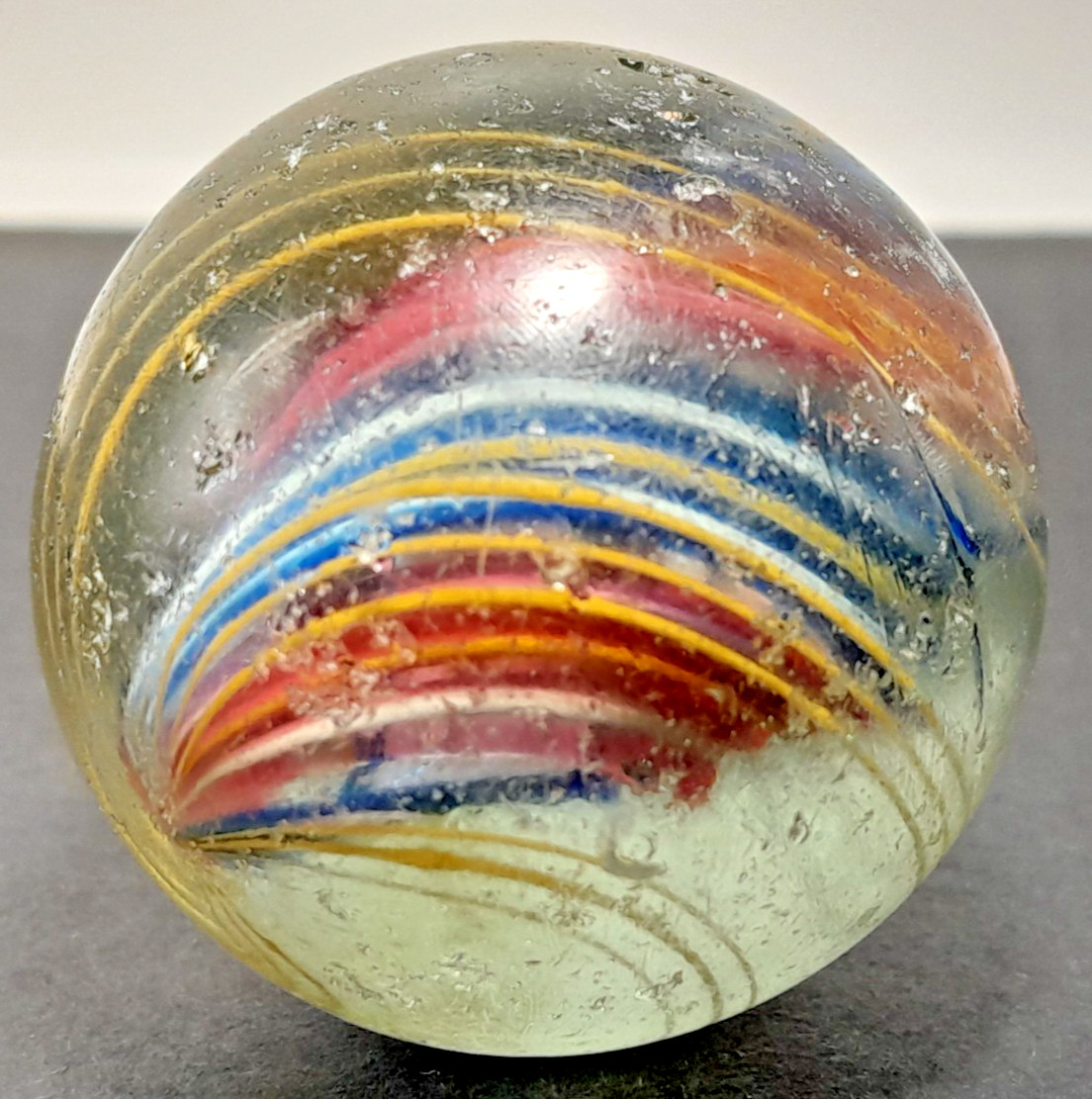 Vintage Antique German Handmade Swirl Marble – Handmade Glass Marbel 1.87″