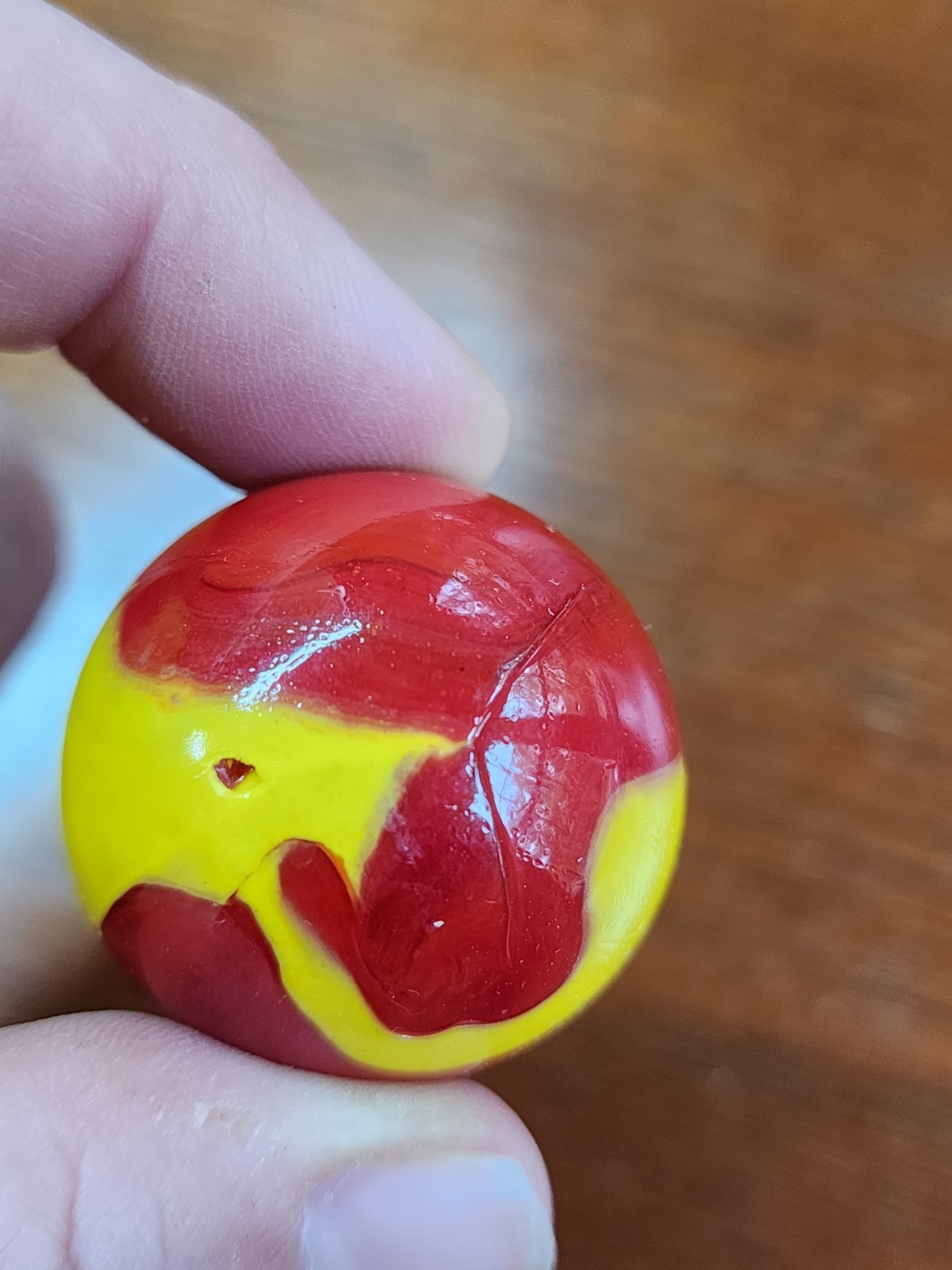 4 Vacor Swirl Solid Swirl Glass Marbles 1.25″ Red Devil And Zebra Agate Swirl