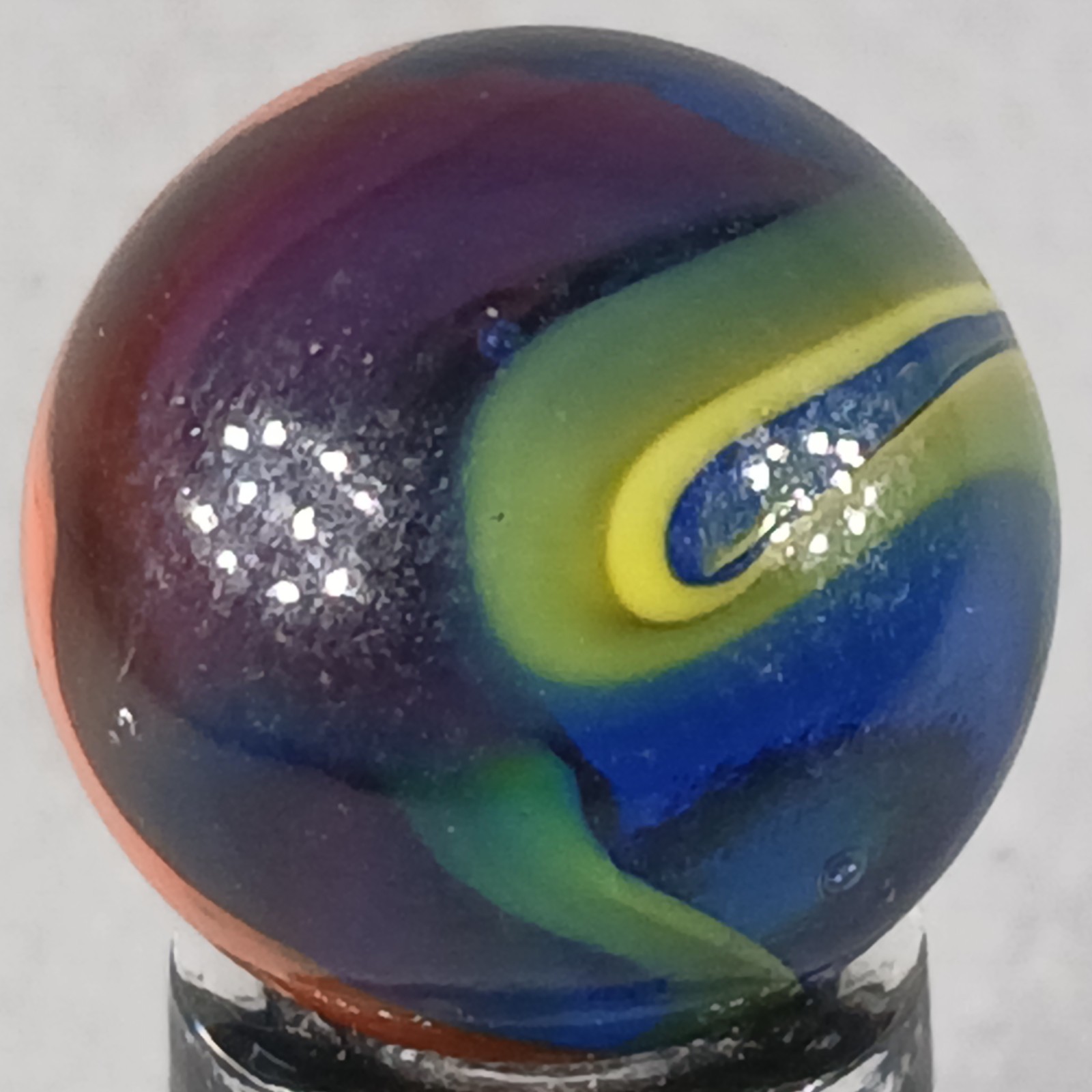 Vintage King Marbles Deep Orchid .61 Inches Near-Mint Condition