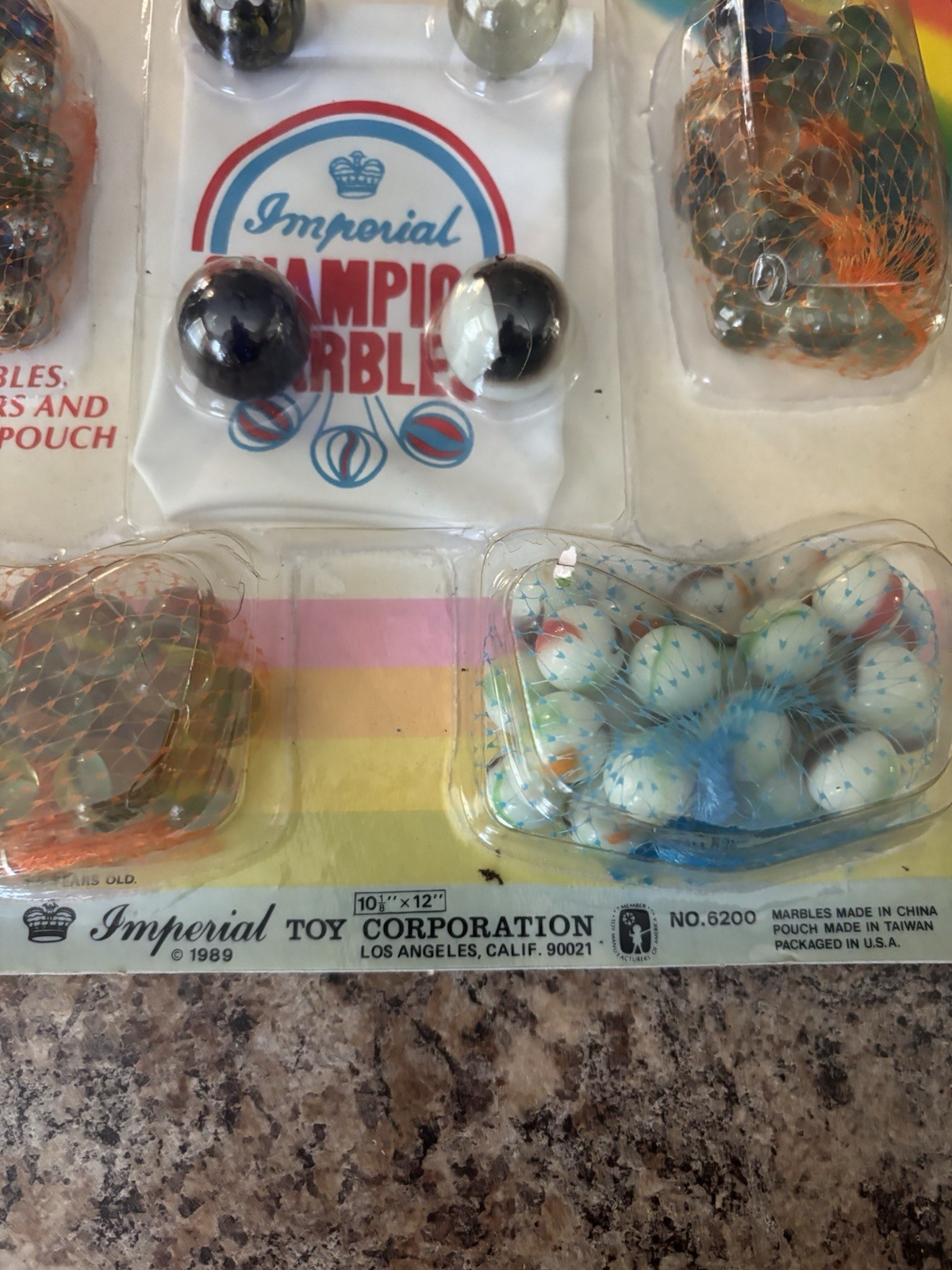 Vintage 1989 Imperial Fun In The Sun Deluxe Marble Set #6200 NOS